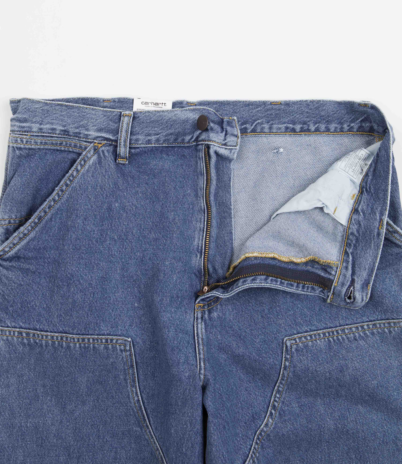 Carhartt Double Knee Denim Pants - Blue Heavy Stone Wash | Flatspot