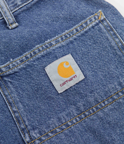 Carhartt Double Knee Denim Pants - Blue Heavy Stone Wash