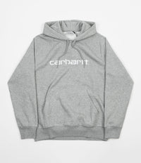 Carhartt Embroidered Hoodie - Grey Heather / White