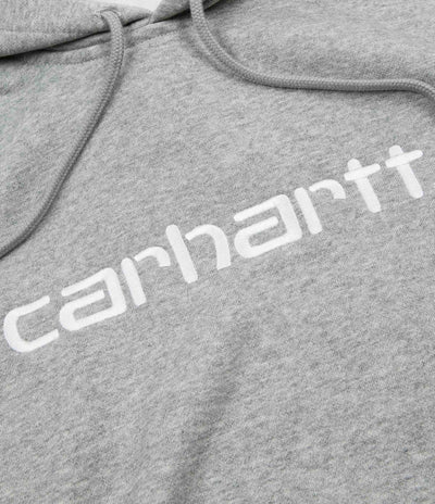 Carhartt Embroidered Hoodie - Grey Heather / White