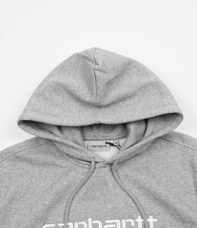 Carhartt Embroidered Hoodie - Grey Heather / White