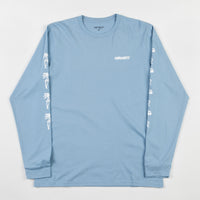 Carhartt Flamingo Script Long Sleeve T-Shirt - Glacier / White thumbnail