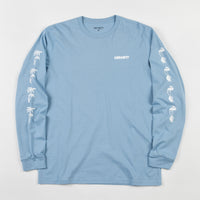 Carhartt Flamingo Script Long Sleeve T-Shirt - Glacier / White thumbnail