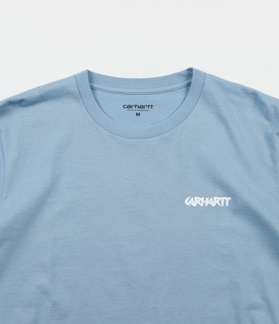 Carhartt Flamingo Script Long Sleeve T-Shirt - Glacier / White