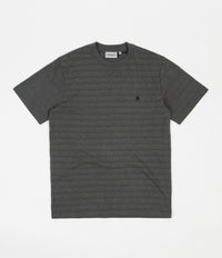 Carhartt Gleeson Stripe T-Shirt - Hemlock Green / Stormcloud Heather