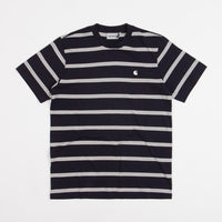 Carhartt Glover T-Shirt - Glover Stripe / Dark Navy / Wax thumbnail