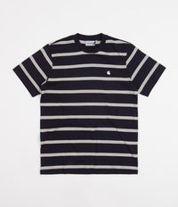 Carhartt Glover T-Shirt - Glover Stripe / Dark Navy / Wax