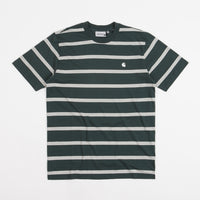 Carhartt Glover T-Shirt - Glover Stripe / Juniper / Wax thumbnail