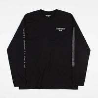 Carhartt Grid C Long Sleeve T-Shirt - Black / White thumbnail