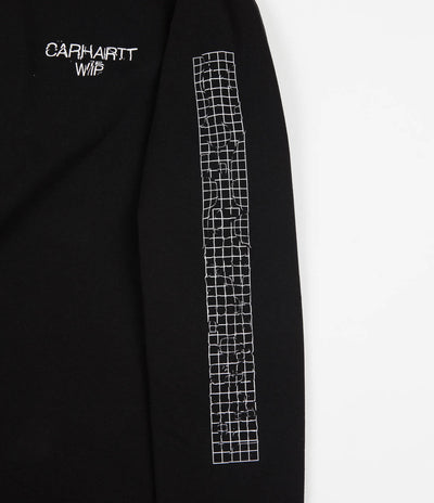 Carhartt Grid C Long Sleeve T-Shirt - Black / White