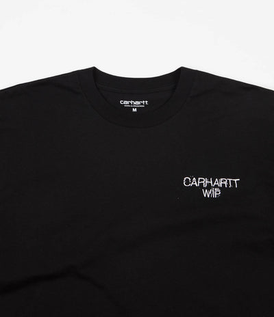 Carhartt Grid C Long Sleeve T-Shirt - Black / White