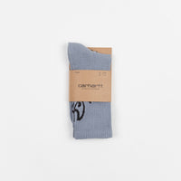 Carhartt Grin Socks - Frosted Blue / Black thumbnail