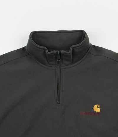 Carhartt Half Zip American Script Sweatshirt - Dark Teal