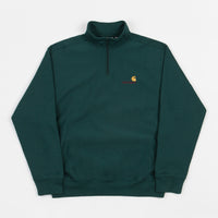 Carhartt Half Zip American Script Sweatshirt - Hedge thumbnail