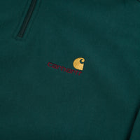 Carhartt Half Zip American Script Sweatshirt - Hedge thumbnail