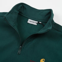 Carhartt Half Zip American Script Sweatshirt - Hedge thumbnail