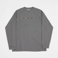 Carhartt Horizontal Long Sleeve T-Shirt - Dark Grey Heather thumbnail