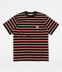 Carhartt Houston Pocket T-Shirt - Houston Stripe / Black