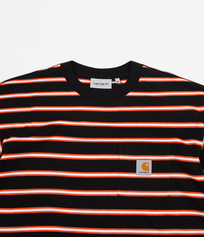 Carhartt Houston Pocket T-Shirt - Houston Stripe / Black