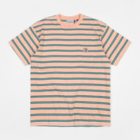 Carhartt Houston Pocket T-Shirt - Houston Stripe / Peach thumbnail