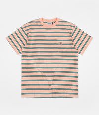 Carhartt Houston Pocket T-Shirt - Houston Stripe / Peach