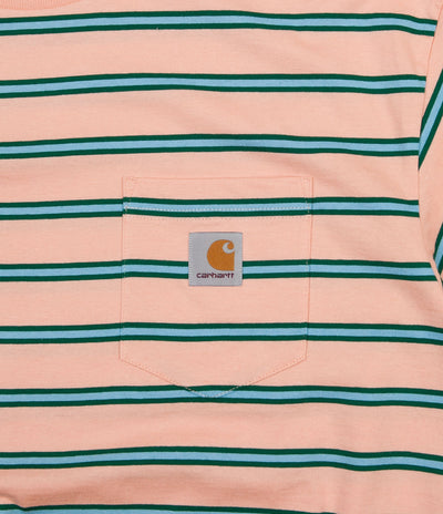 Carhartt Houston Pocket T-Shirt - Houston Stripe / Peach