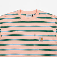 Carhartt Houston Pocket T-Shirt - Houston Stripe / Peach thumbnail