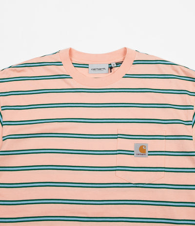 Carhartt Houston Pocket T-Shirt - Houston Stripe / Peach