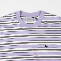 Carhartt Huron T-Shirt - Soft Lavender Stripe thumbnail