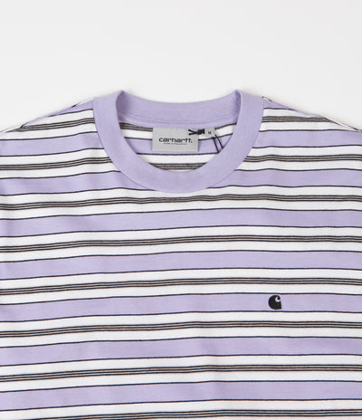 Carhartt Huron T-Shirt - Soft Lavender Stripe