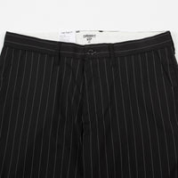 Carhartt Johnson Shorts - Pinstripe Black / White thumbnail