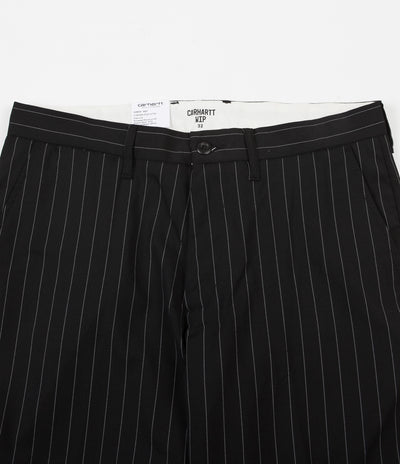 Carhartt Johnson Shorts - Pinstripe Black / White