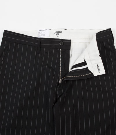 Carhartt Johnson Shorts - Pinstripe Black / White