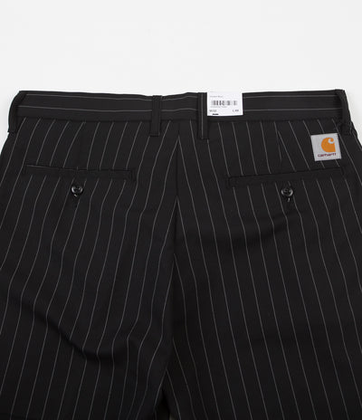 Carhartt Johnson Shorts - Pinstripe Black / White