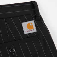 Carhartt Johnson Shorts - Pinstripe Black / White thumbnail