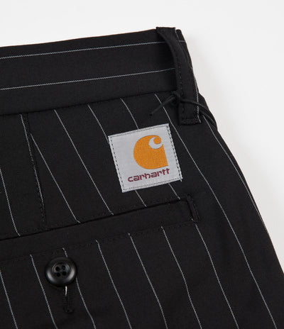 Carhartt Johnson Shorts - Pinstripe Black / White