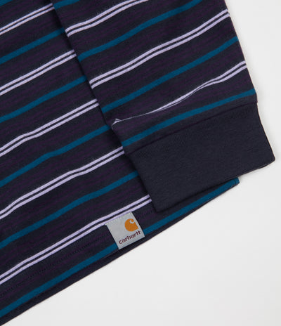 Carhartt Korte Long Sleeve T-Shirt - Dark Navy Stripe