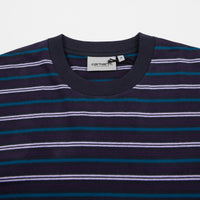 Carhartt Korte Long Sleeve T-Shirt - Dark Navy Stripe thumbnail