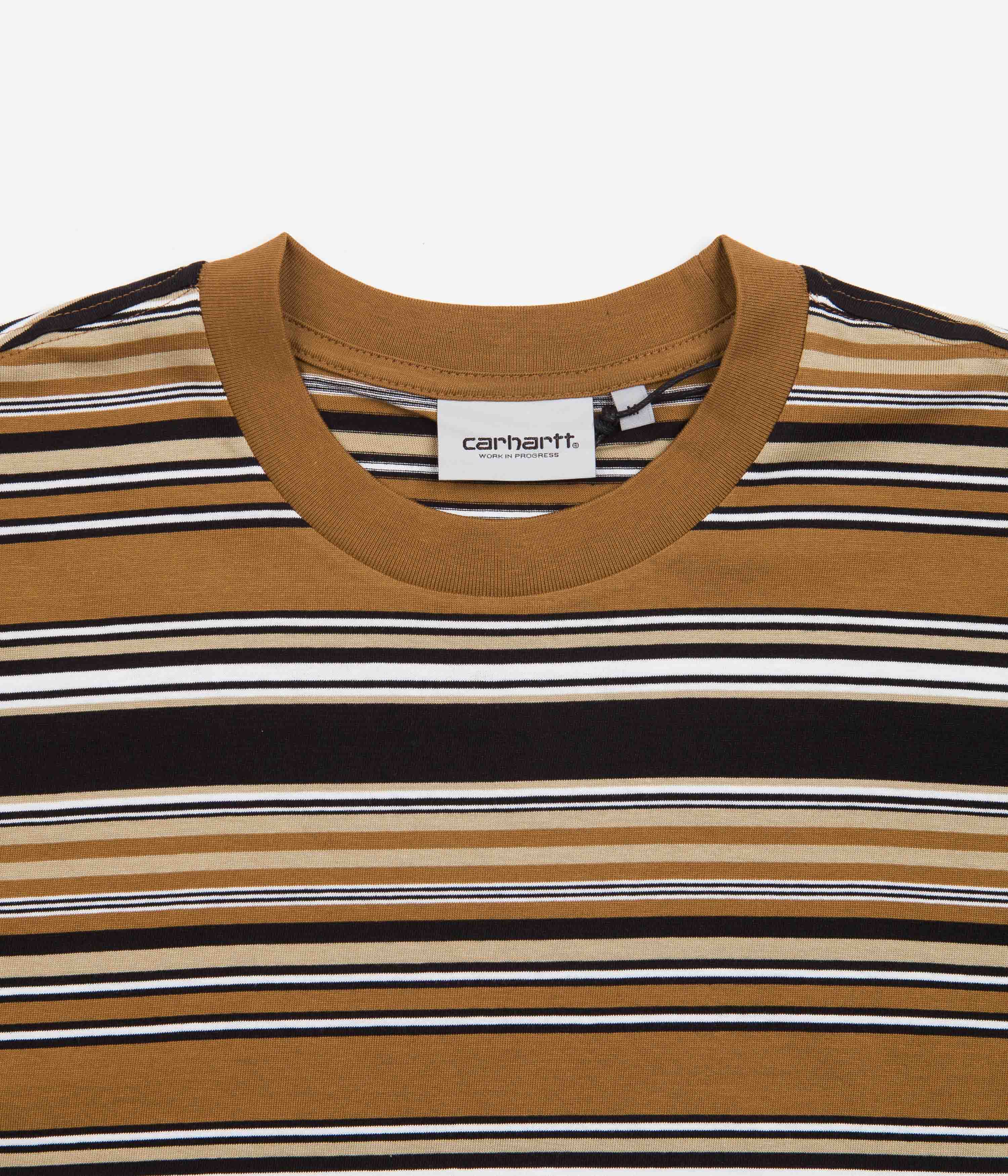 Carhartt Lafferty T-Shirt - Lafferty Stripe / Hamilton Brown | Flatspot