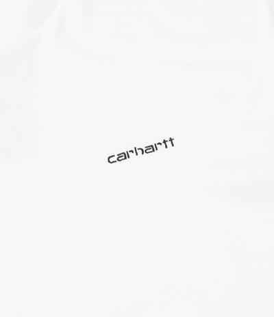 Carhartt Mockneck Script Embroidery Long Sleeve T-Shirt - White / Black