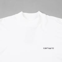 Carhartt Mockneck Script Embroidery Long Sleeve T-Shirt - White / Black thumbnail