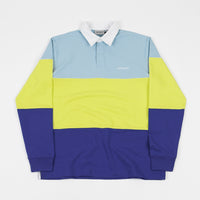 Carhartt Newport Rugby Long Sleeve Polo Shirt - Window / Lime / Submarine thumbnail