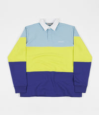 Carhartt Newport Rugby Long Sleeve Polo Shirt - Window / Lime / Submarine