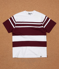 Carhartt Orlando Stripe T-Shirt - White / Chianti