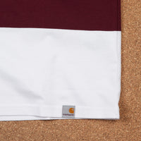 Carhartt Orlando Stripe T-Shirt - White / Chianti thumbnail