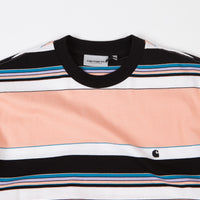 Carhartt Ozark Stripe T-Shirt - Peach / Black thumbnail