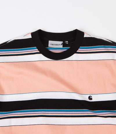 Carhartt Ozark Stripe T-Shirt - Peach / Black