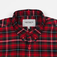 Carhartt Patton Check Shirt - Blast Red / Soft Teal thumbnail