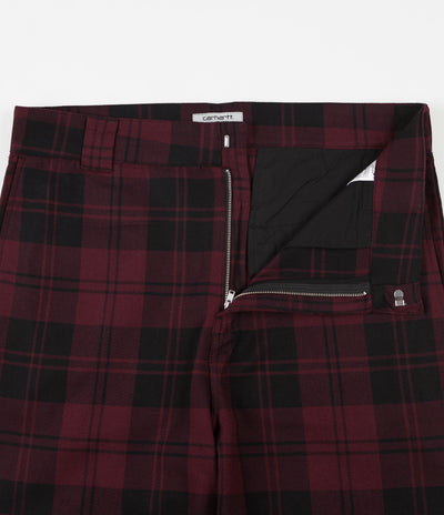 Carhartt Pulford Check Pants - Merlot