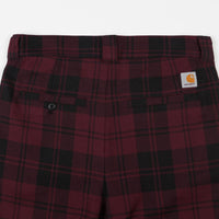 Carhartt Pulford Check Pants - Merlot thumbnail